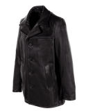 Black leather coat