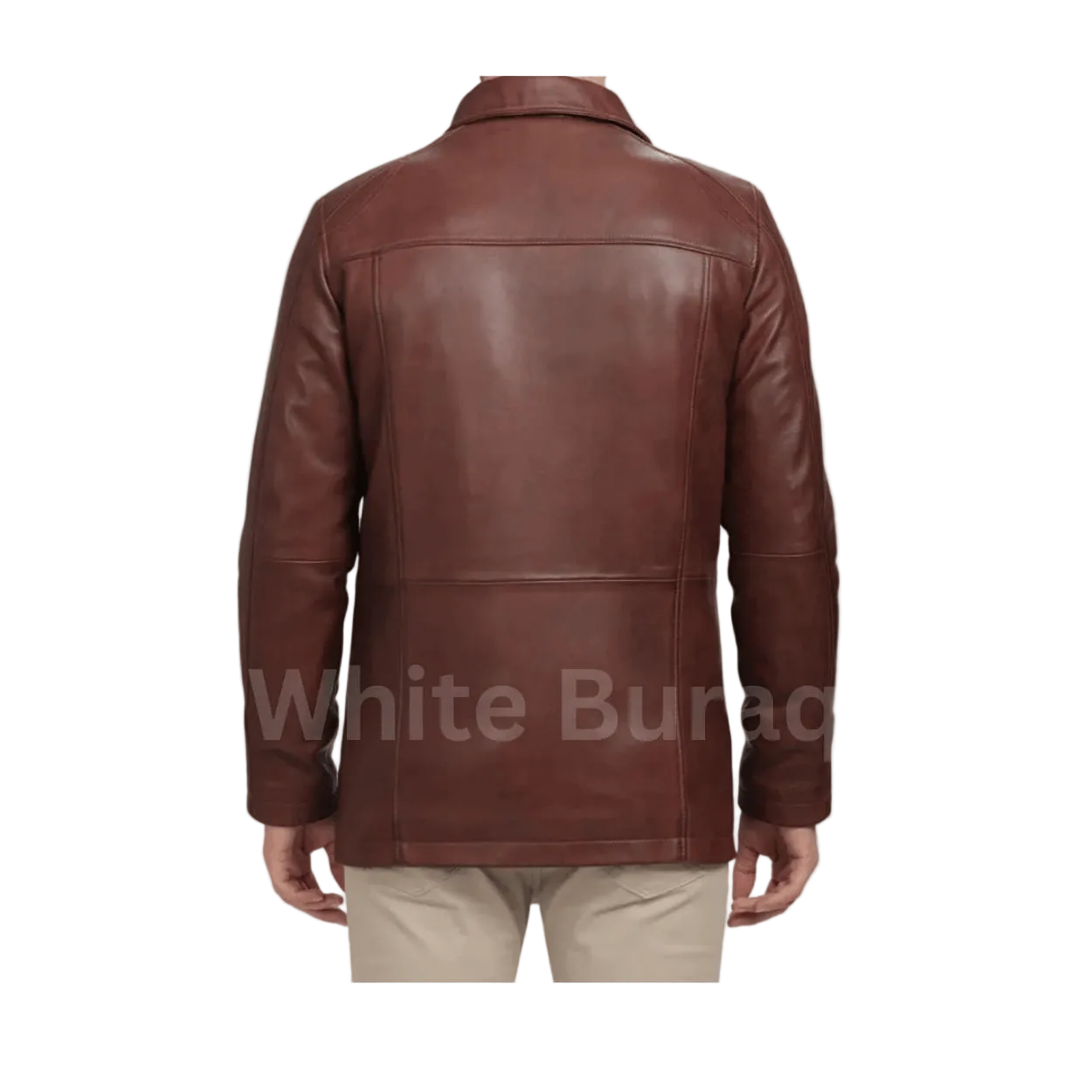 Brown leather jacket
