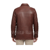 Brown leather jacket