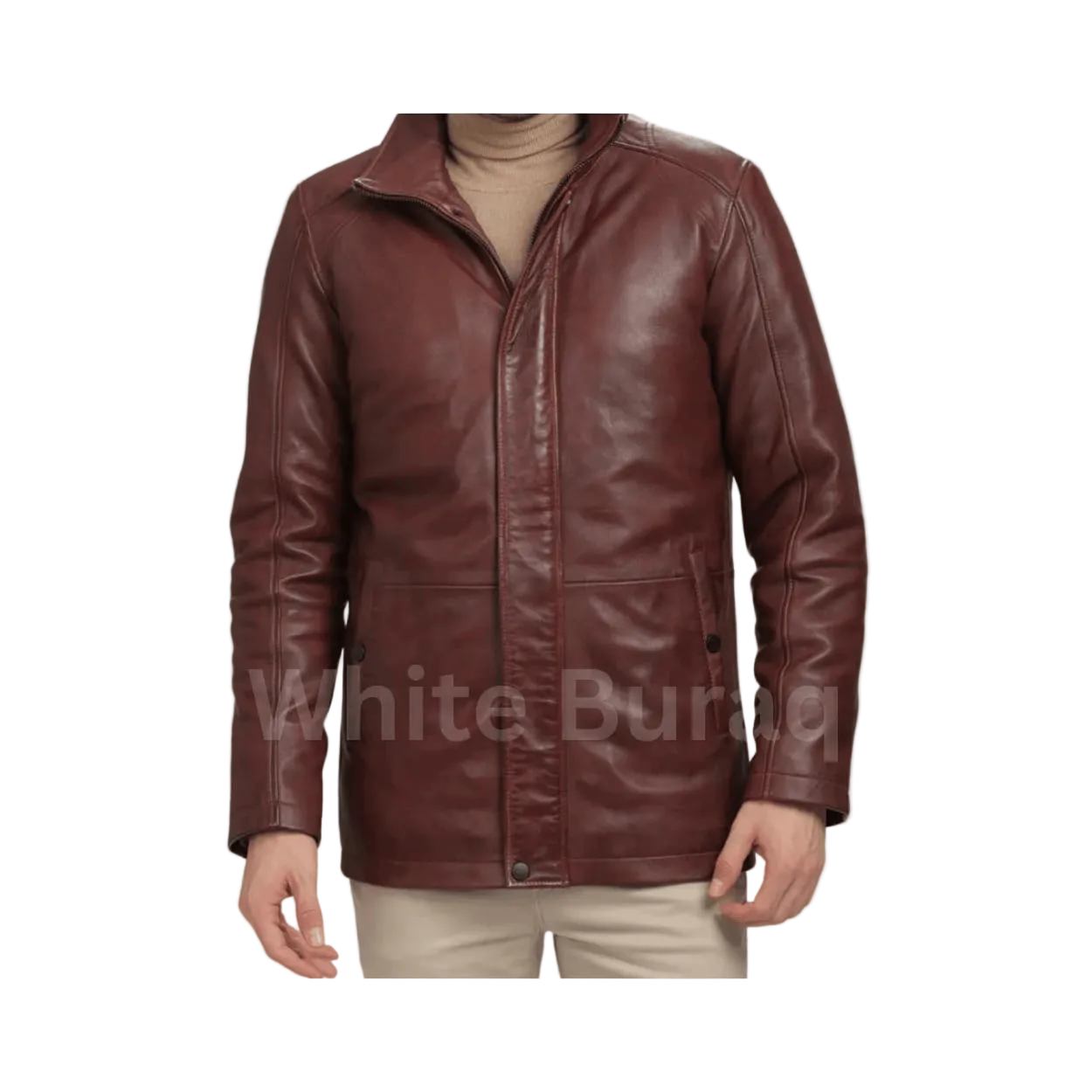 Brown leather jacket