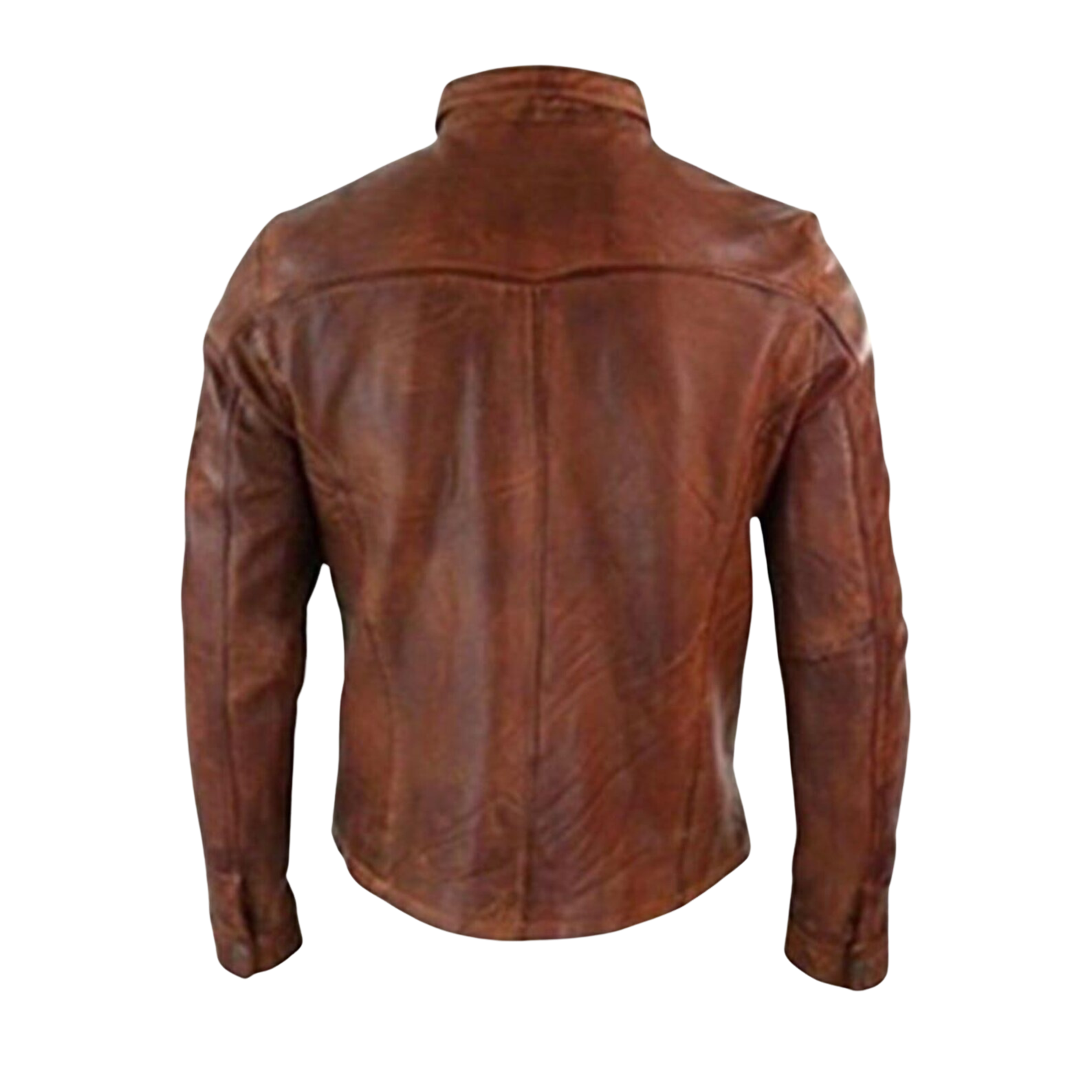 Brown leather jacket