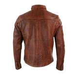 Brown leather jacket