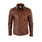 Brown leather jacket