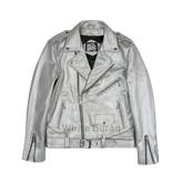 Silver leather jacket