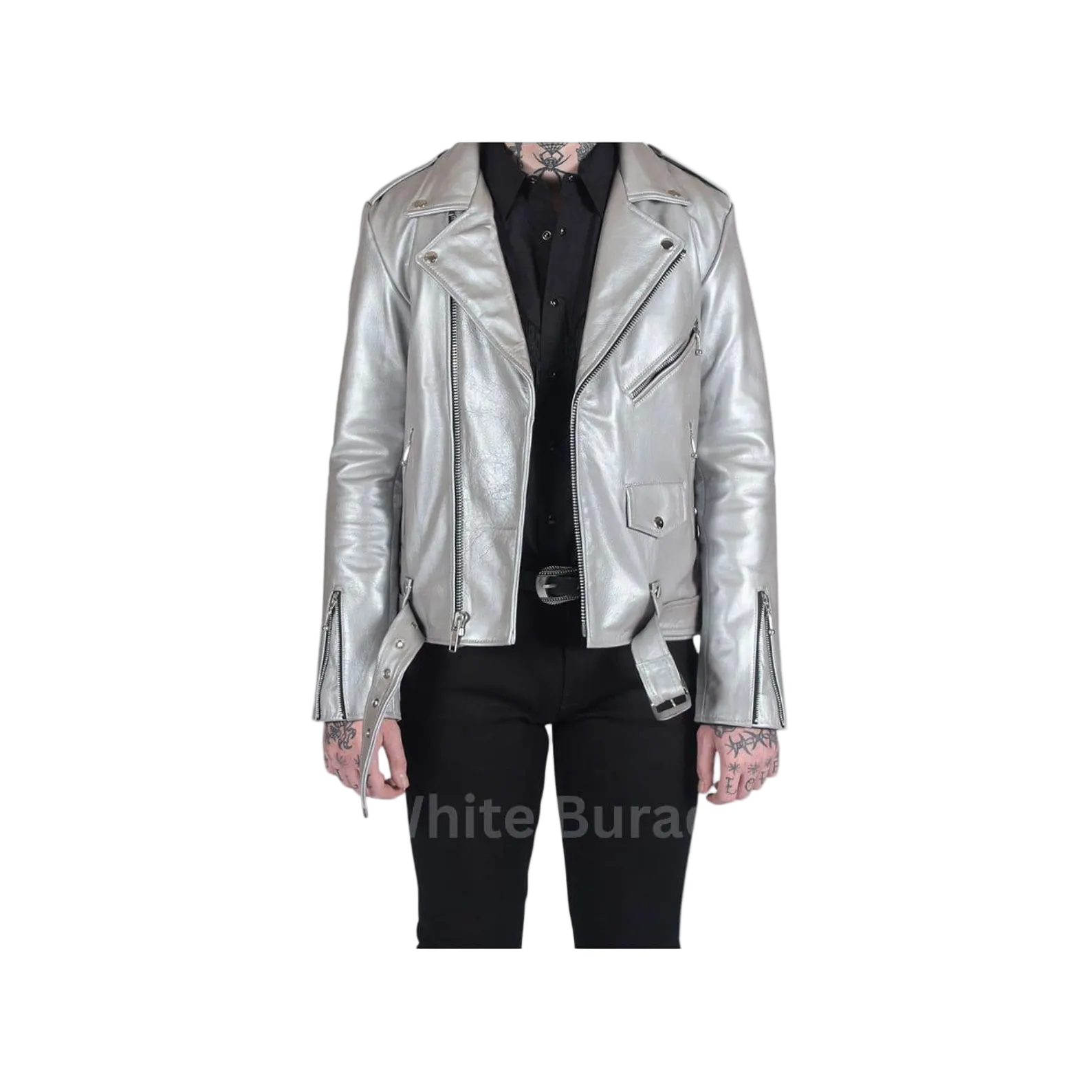 Silver leather jacket