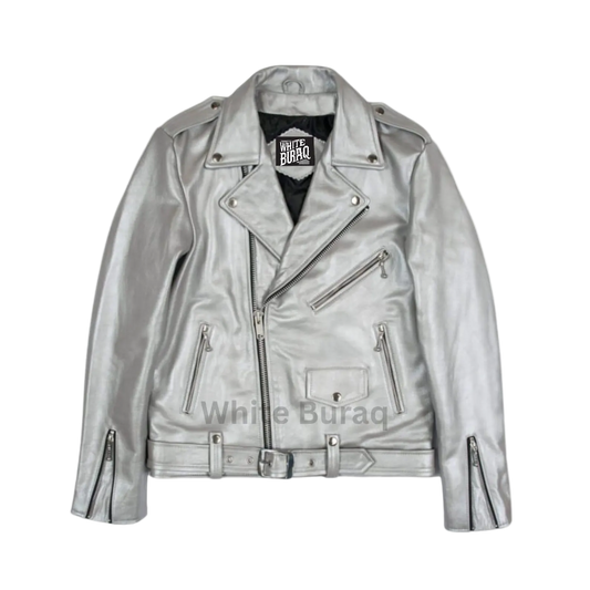 Silver leather jacket