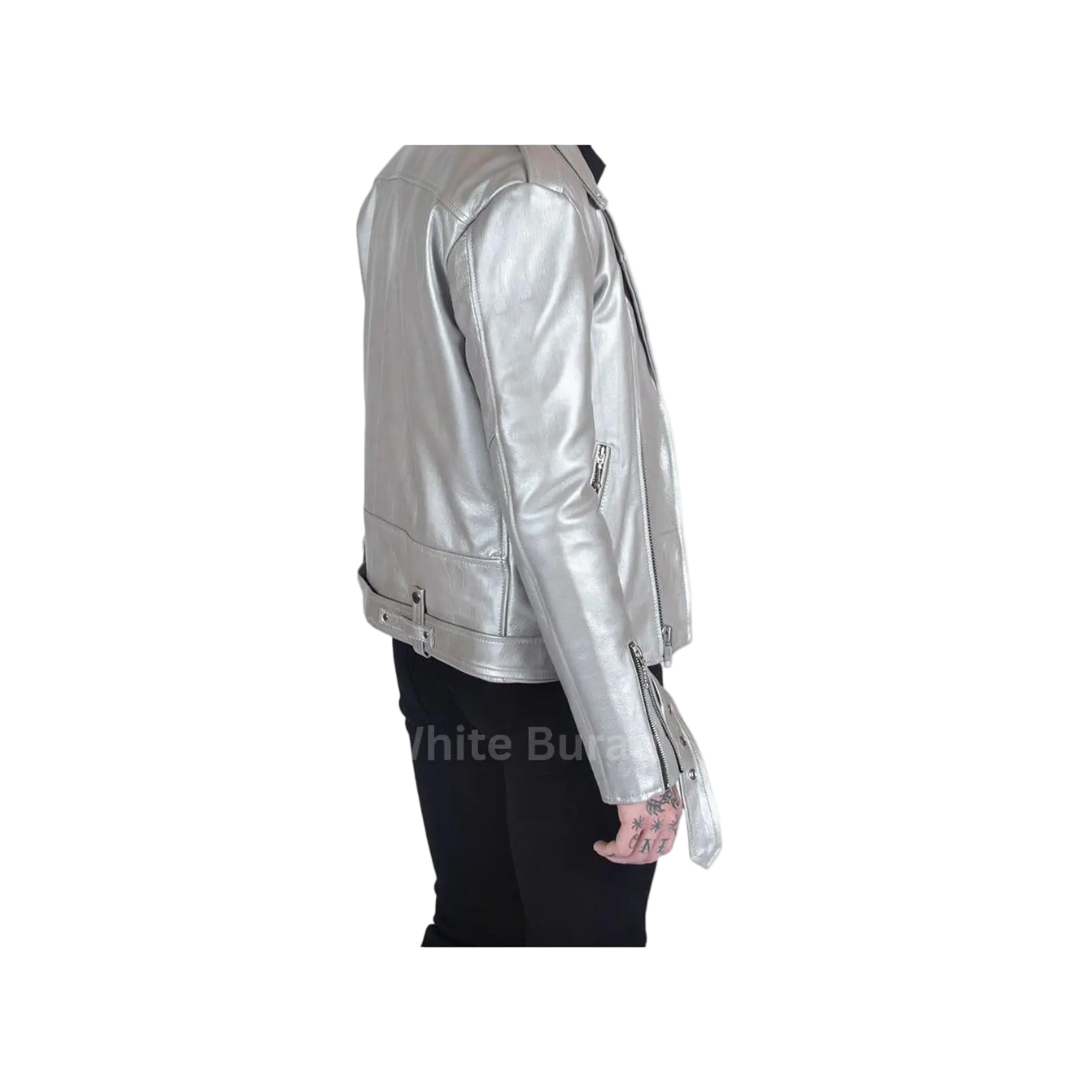 Silver leather jacket