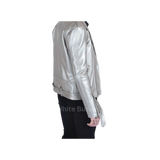 Silver leather jacket