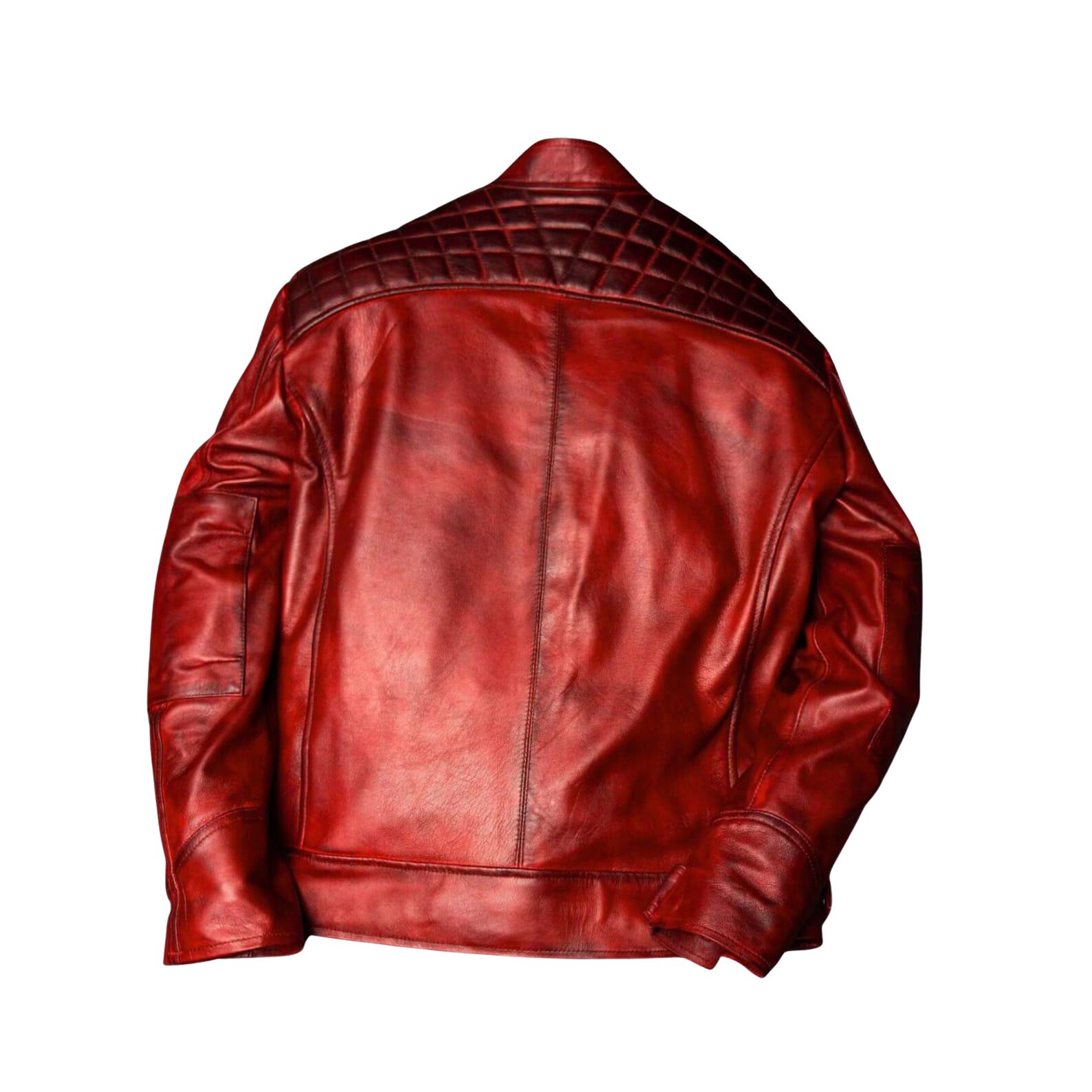 Burgundy leather jacket