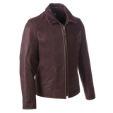 Brown leather jacket
