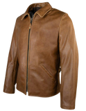Brown leather jacket