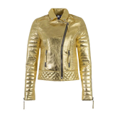 Gold Biker Jacket