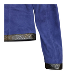 Navy Blue Snake Skin Leather Jacket