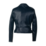 Navy Blue leather jacket