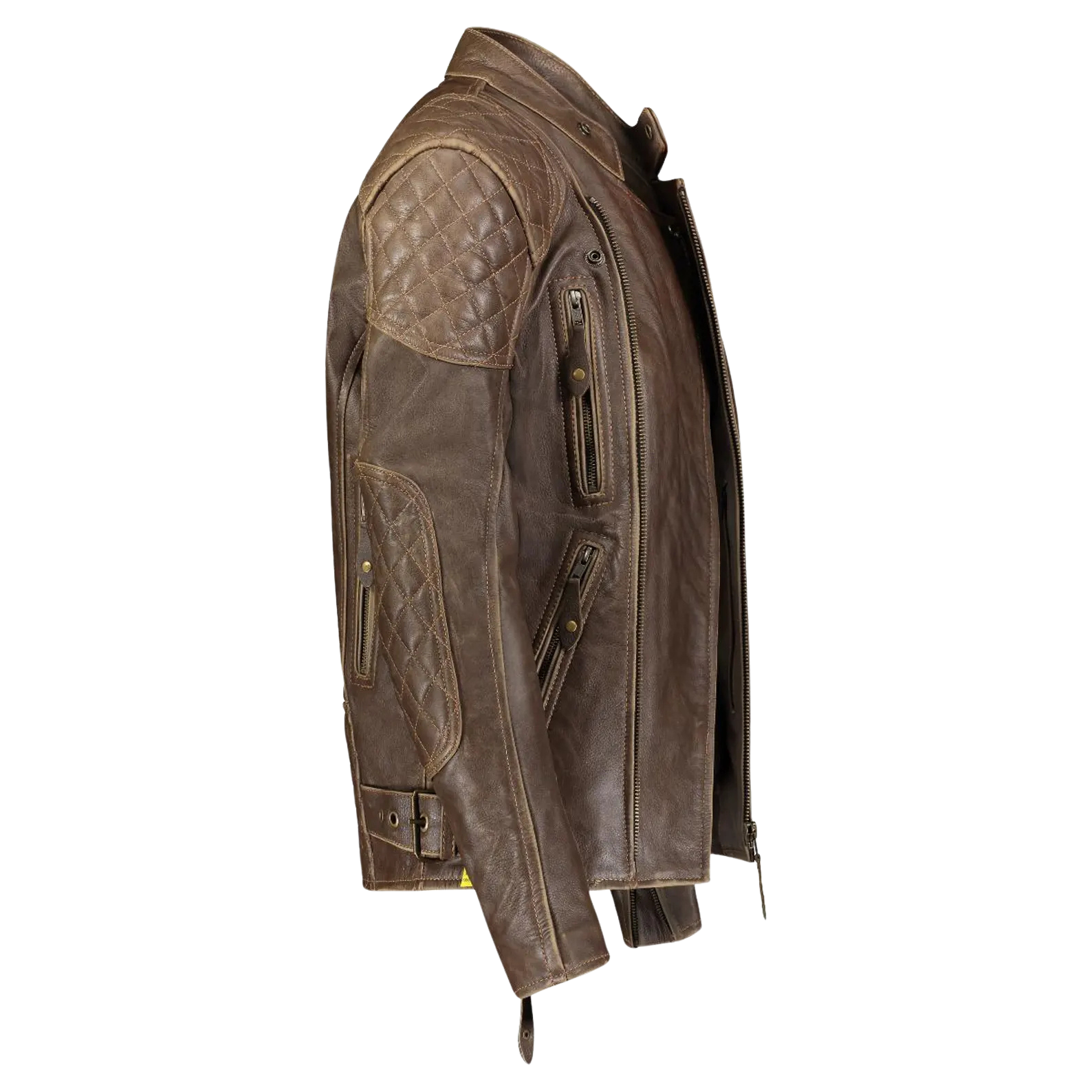 Brown leather jacket