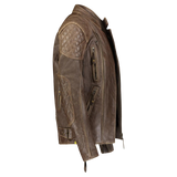 Brown leather jacket