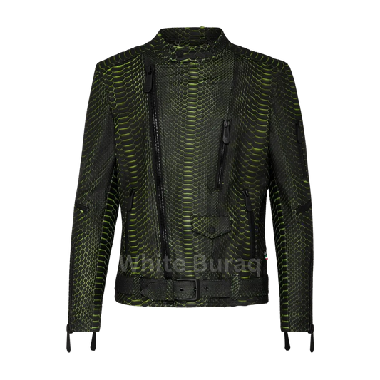 Black and green patterned jacket