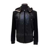 Black textured jacket on a mannequin