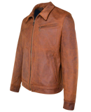 Brown leather jacket