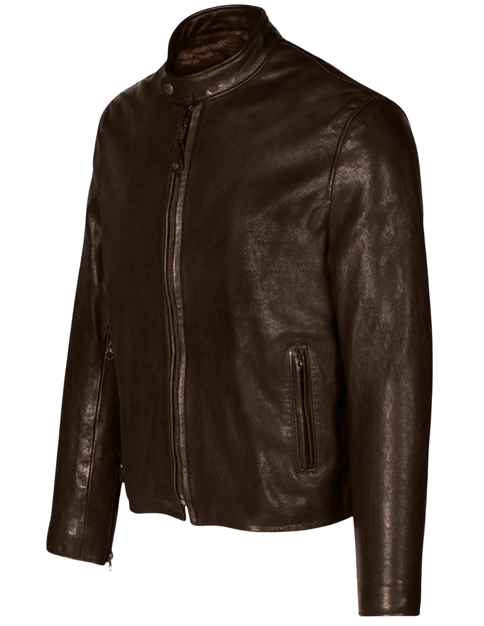 Brown leather jacket
