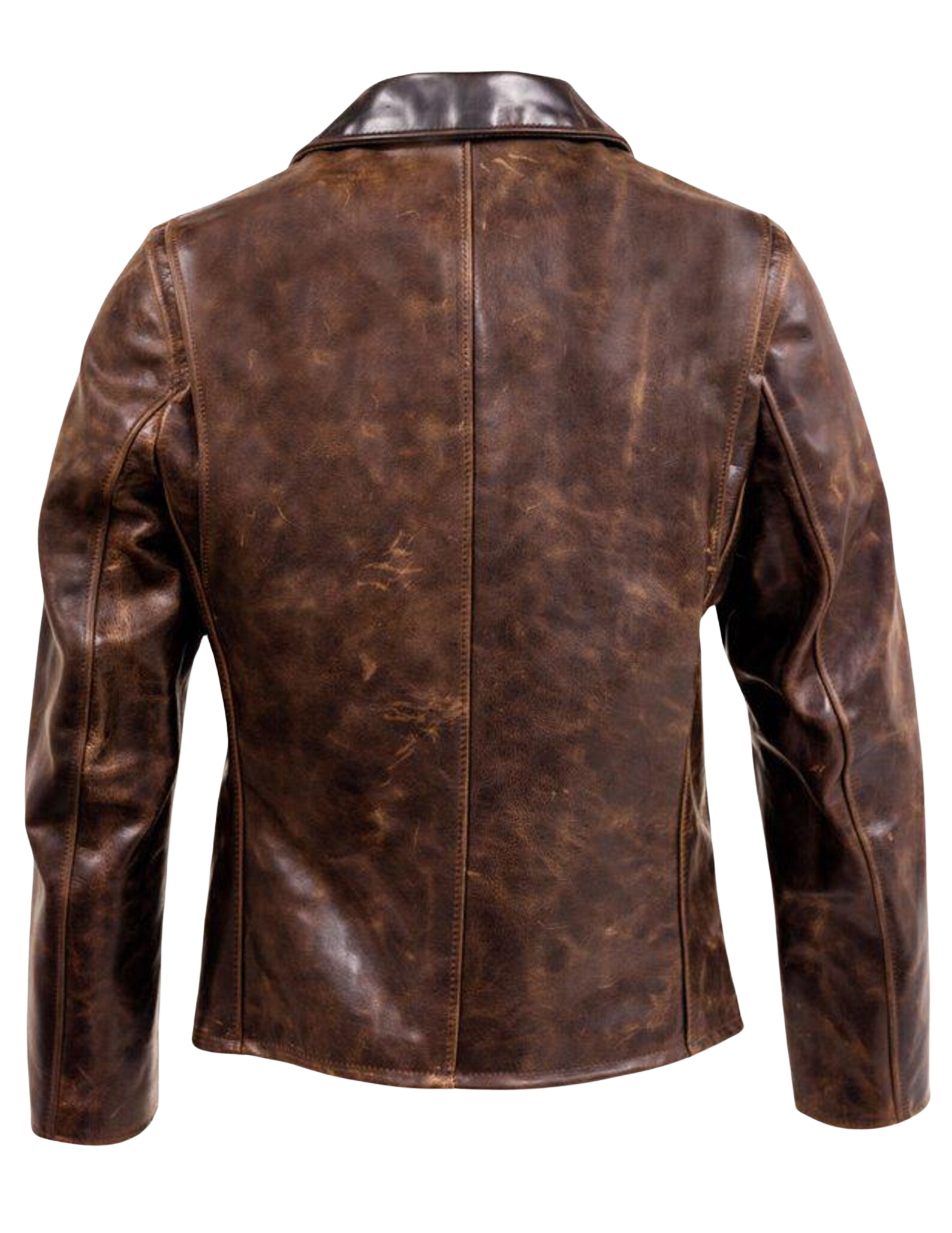 Brown leather jacket