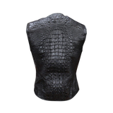 Black crocodile skin vest
