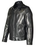 Black leather jacket