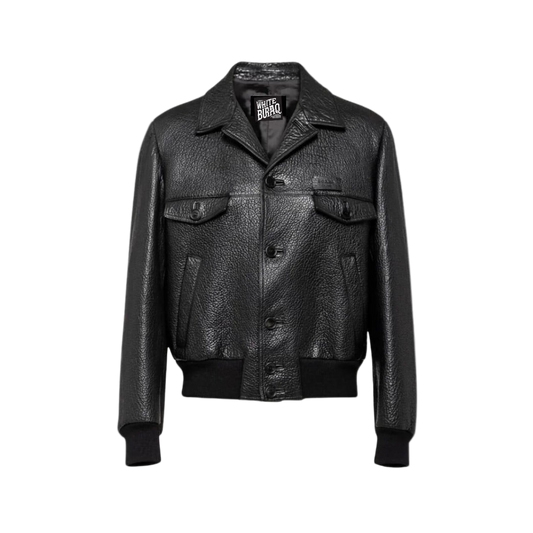 Black leather jacket