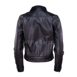Black leather jacket