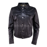 Black leather jacket