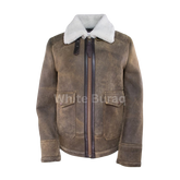 Brown leather jacket