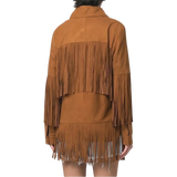Brown suede fringe jacket
