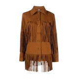 Brown fringed jacket