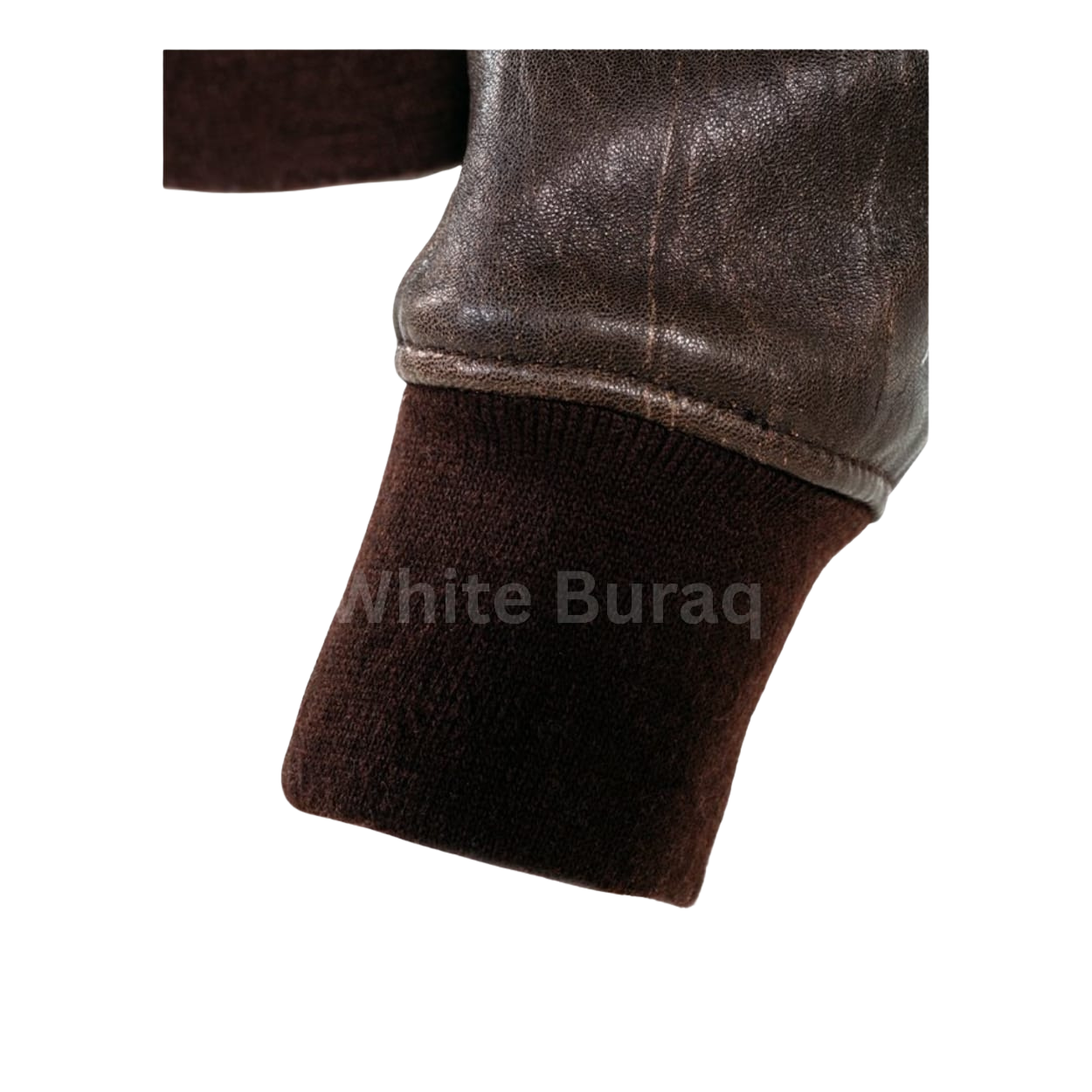 Brown leather jacket