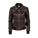 Brown leather jacket