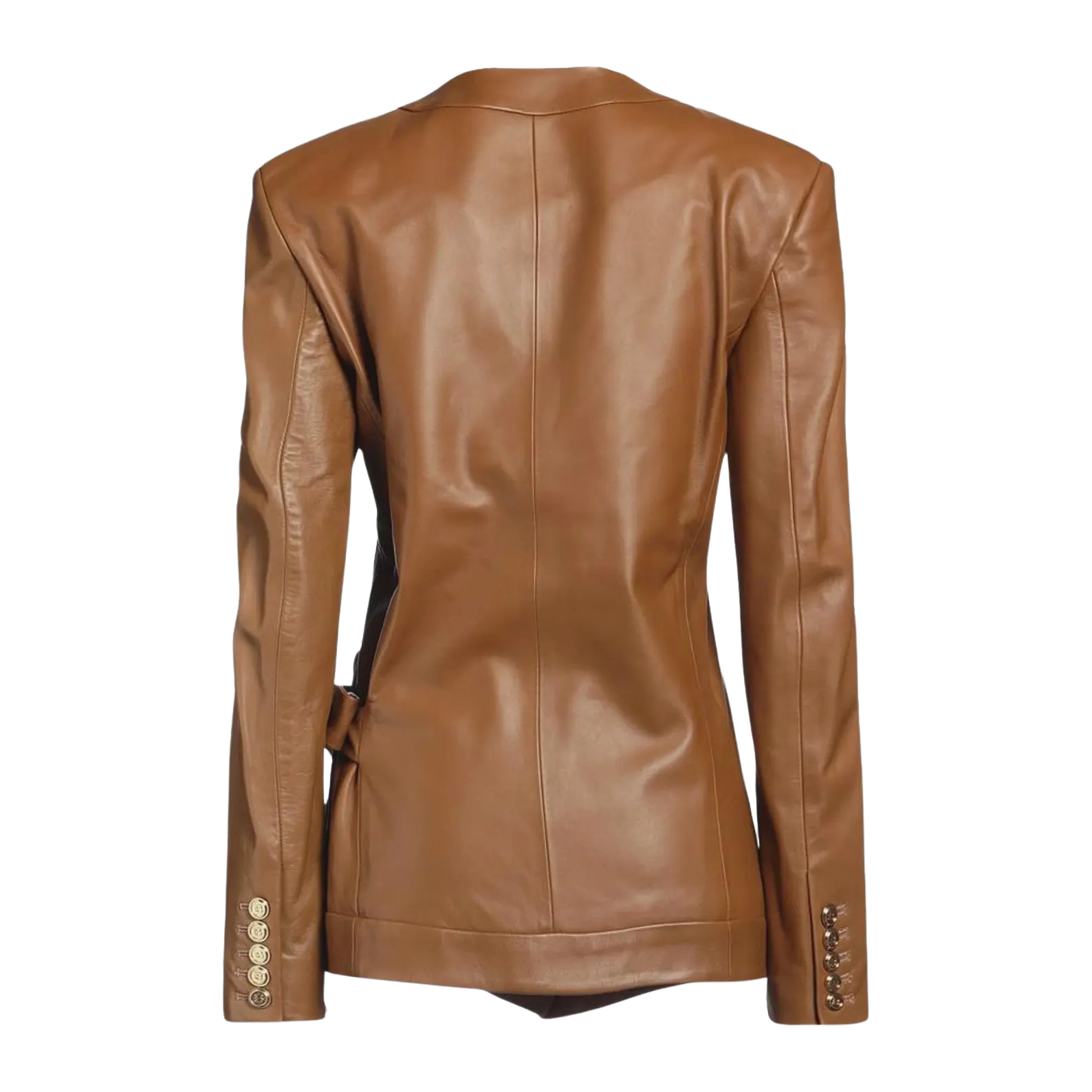 Brown leather jacket