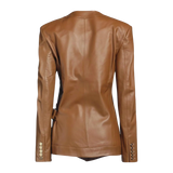 Brown leather jacket