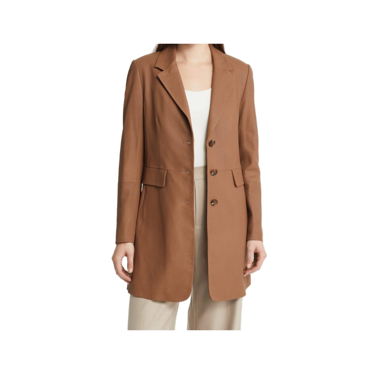 Brown coat worn by a person