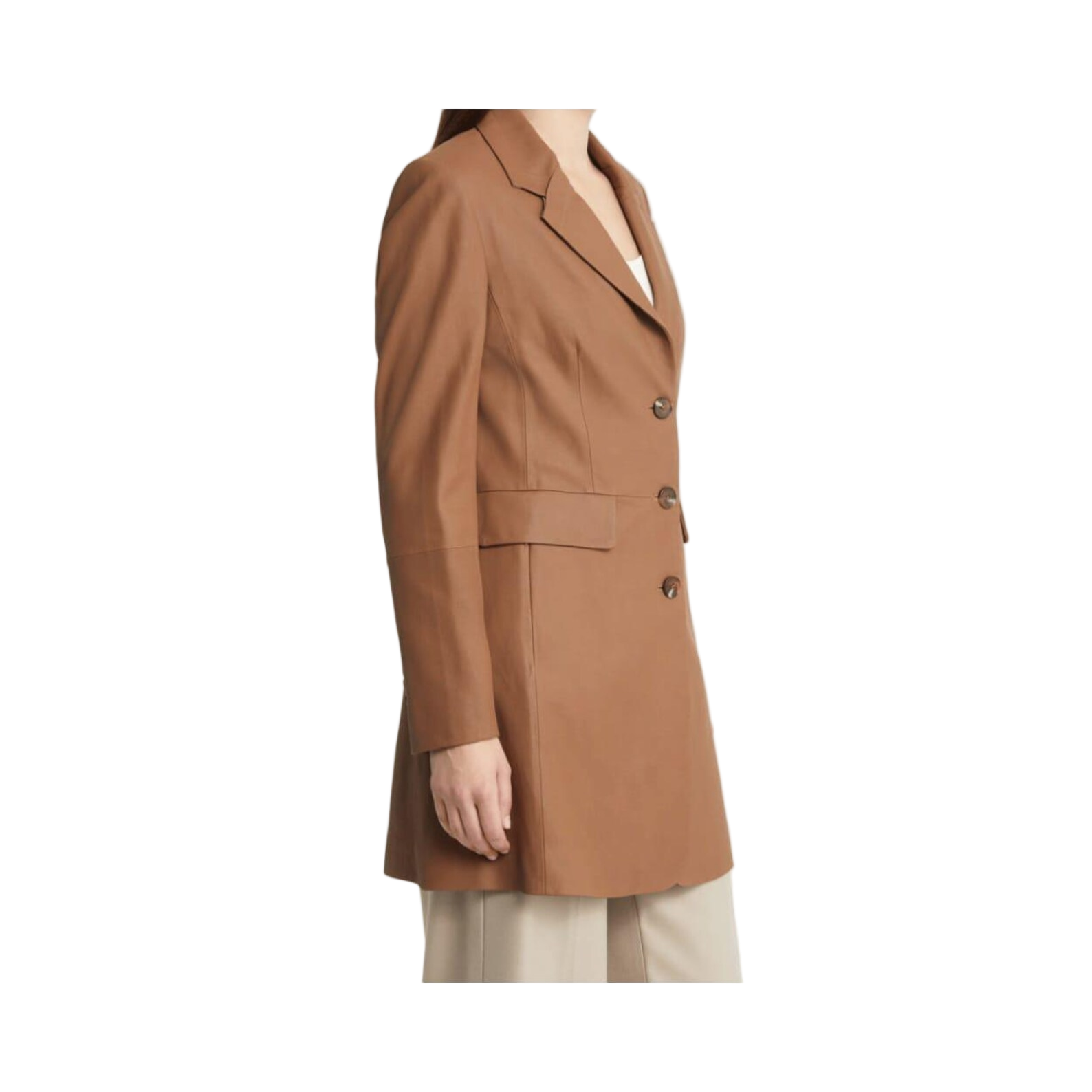 Brown coat worn by a person