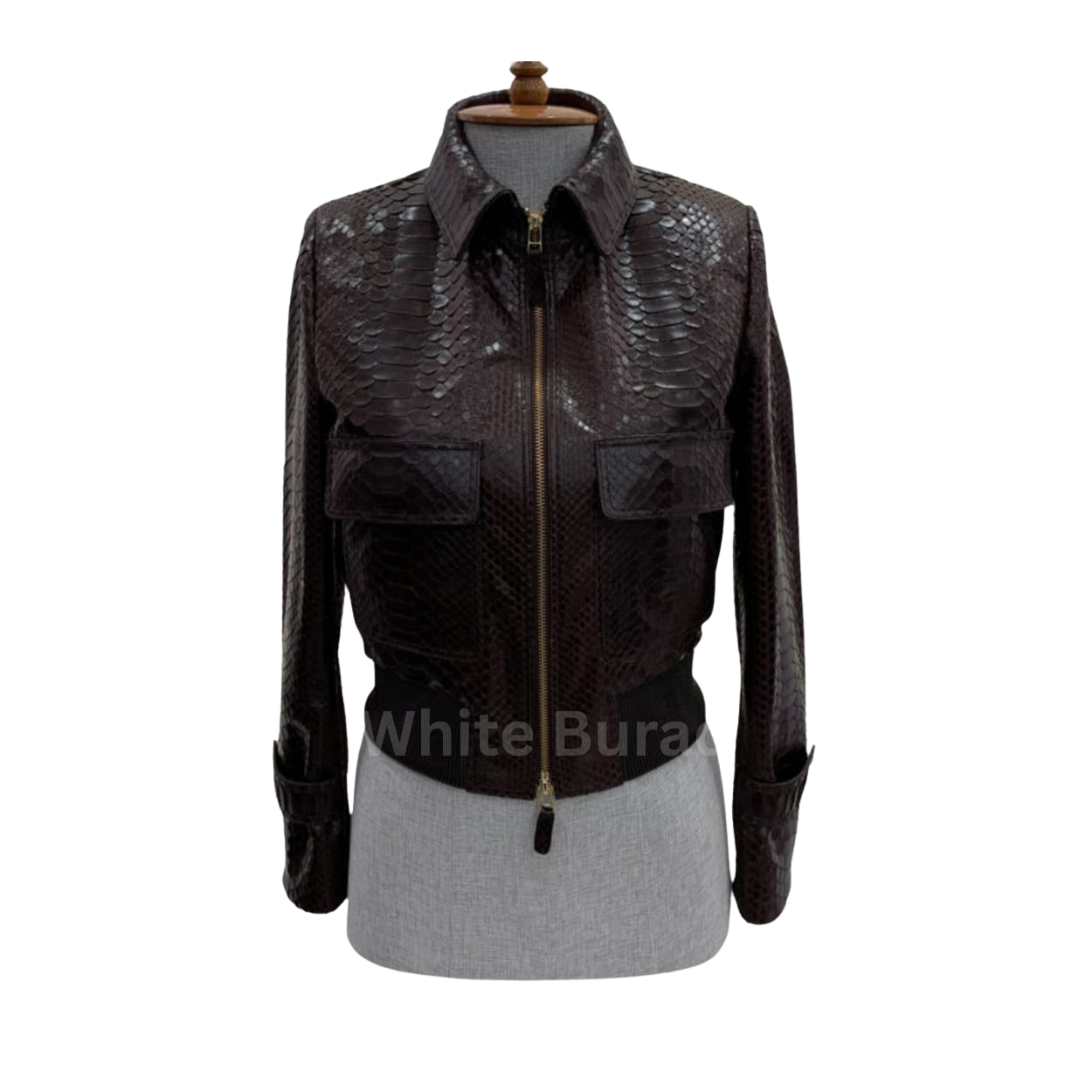 Dark brown leather jacket