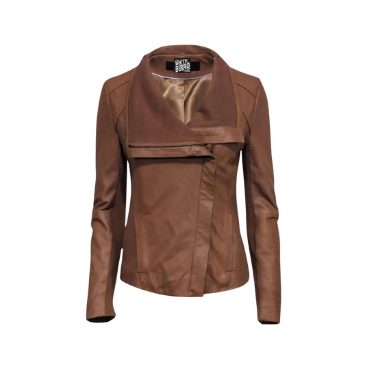 Brown leather jacket