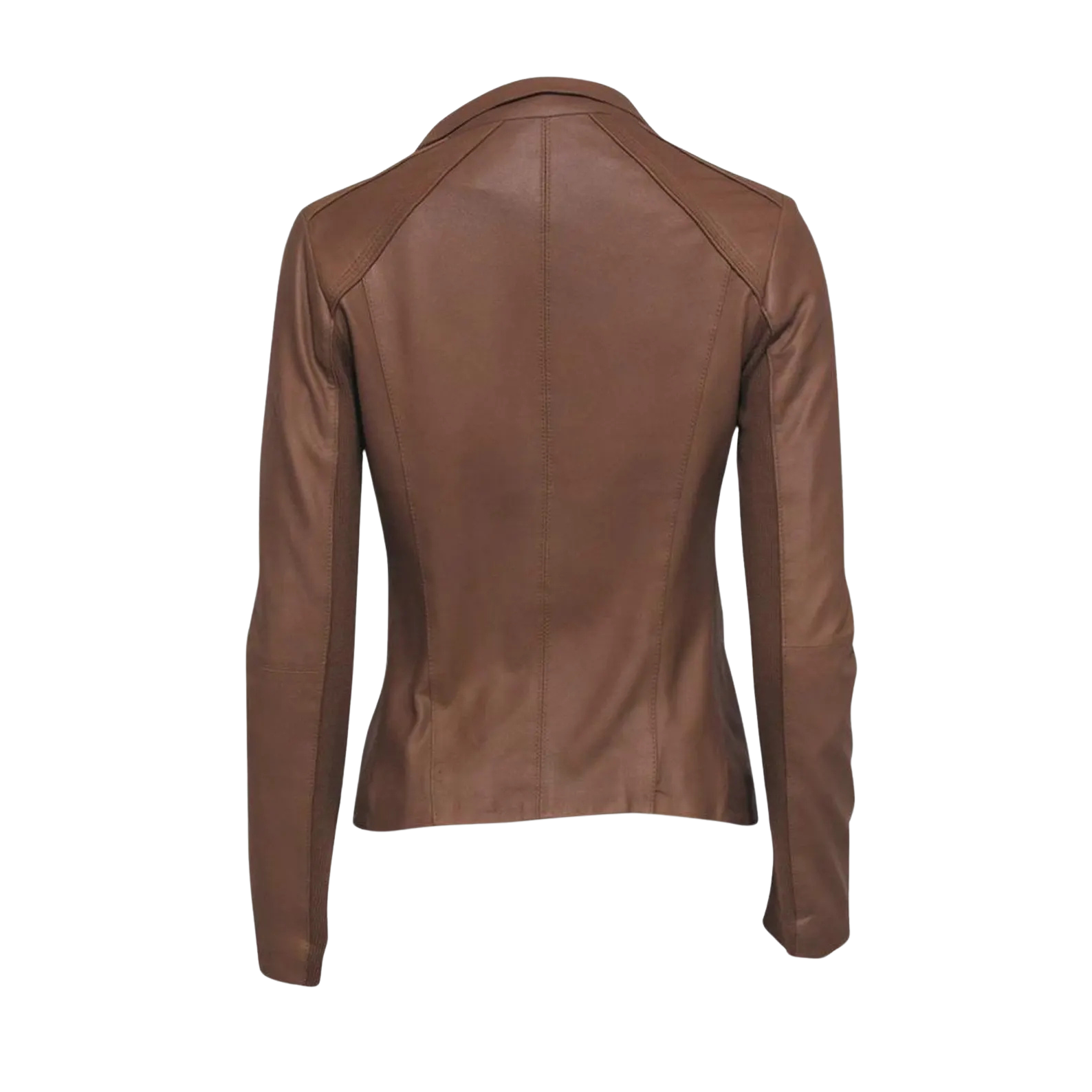 Brown leather jacket