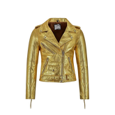 Gold leather jacket