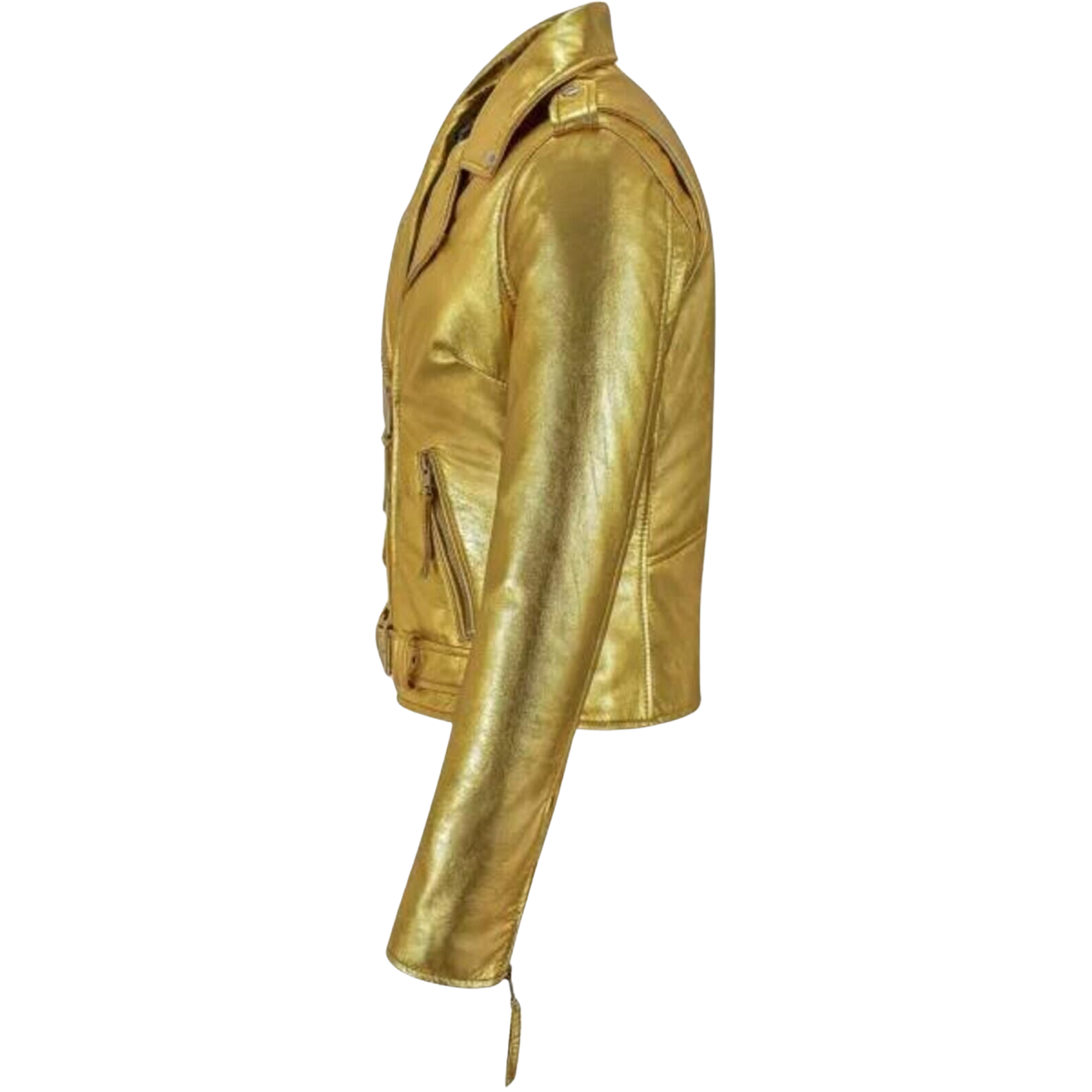 Gold leather jacket