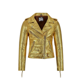 Gold leather jacket