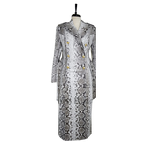 Patterned coat on a mannequin