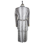 Snakeskin-patterned coat on a mannequin