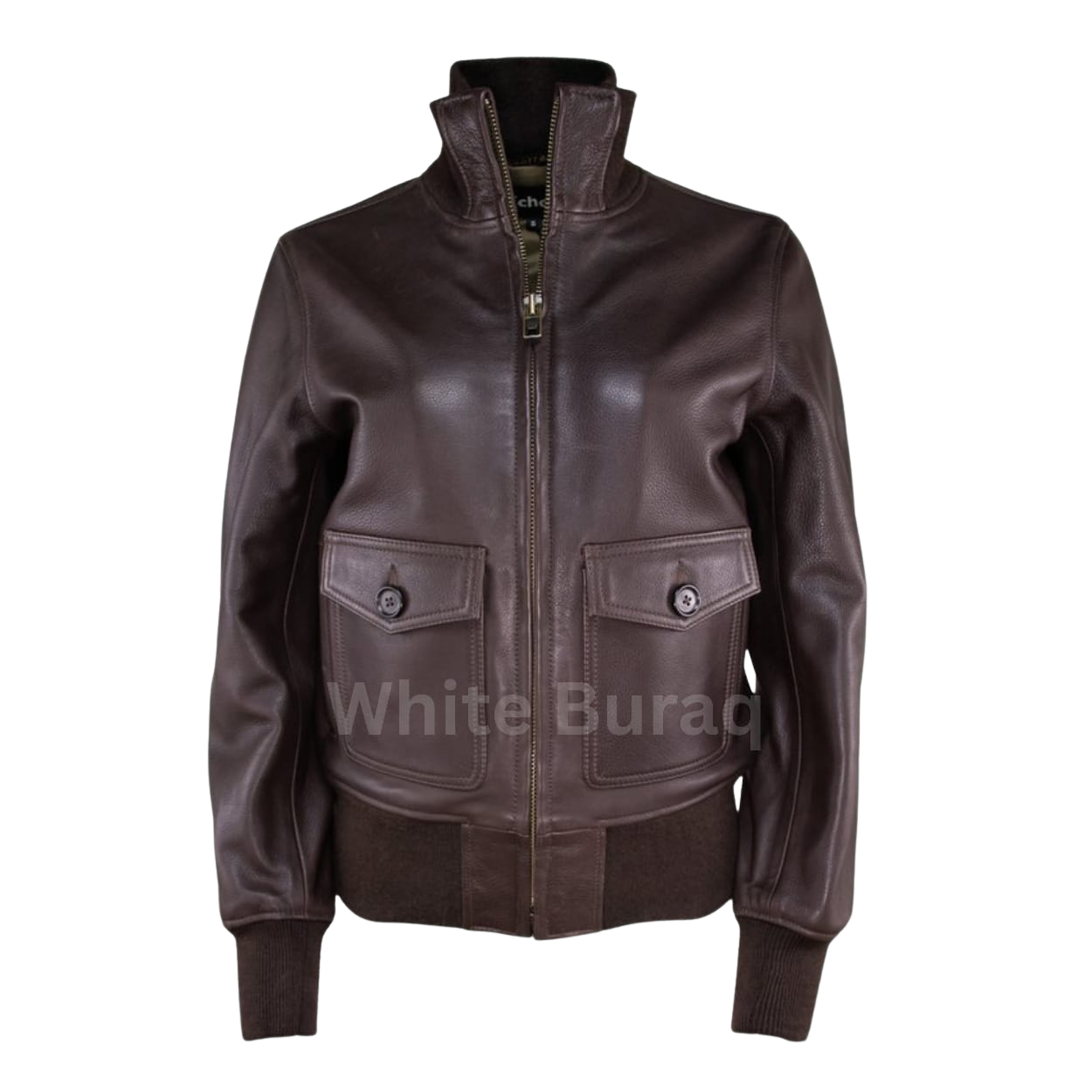 Brown leather jacket