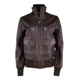 Brown leather jacket