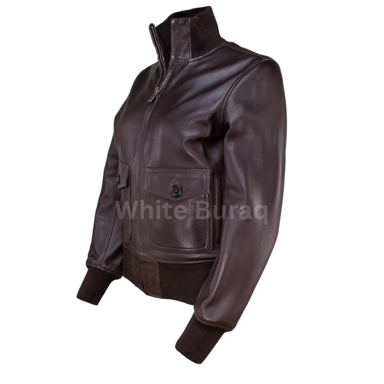 Brown leather jacket